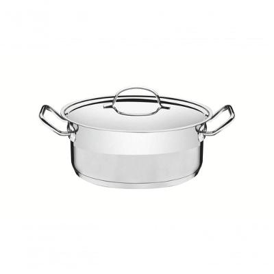 Caçarola Rasa Tramontina Professional 20cm Em Aço Inox Com Detalhe Satinado