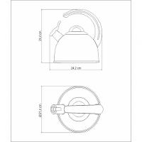 Chaleira Tramontina Com Apito 3,3 Litros Em Aço Inox Com Cabo Preto - 3