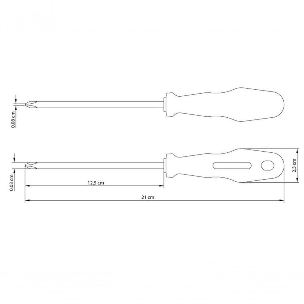 Chave De Fenda Tramontina Master Yellow 1-8x5" Com Ponta Cruzada - 3
