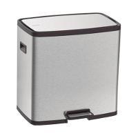 Lixeira Tramontina Octos Em Inox Com 2 Baldes Removíveis E Pedal 15+15 Litros - 1