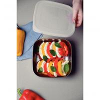 Pote Tramontina Freezinox Em Inox Quadrado Com Tampa Plástica 2,1 Litros - 2