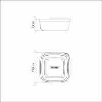 Pote Tramontina Freezinox Em Inox Quadrado Com Tampa Plástica 2,1 Litros - 4