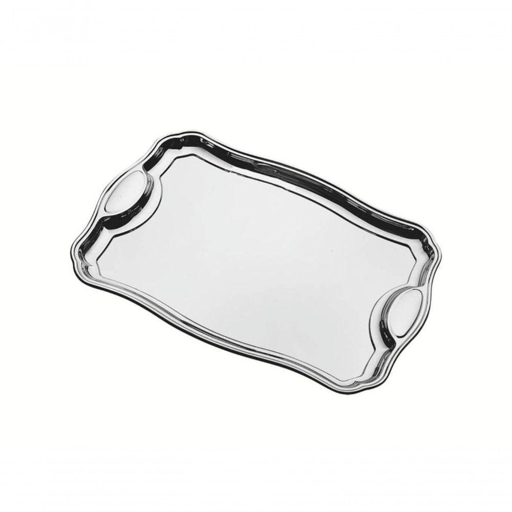 Bandeja Retangular Tramontina Classic 34 X 24cm Em Aço Inox Com Alça - 1