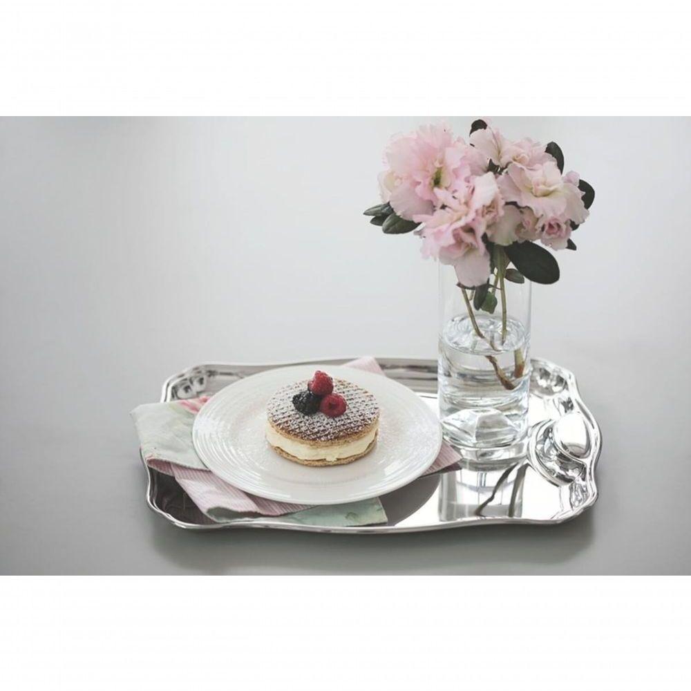 Bandeja Retangular Tramontina Classic 34 X 24cm Em Aço Inox Com Alça - 2