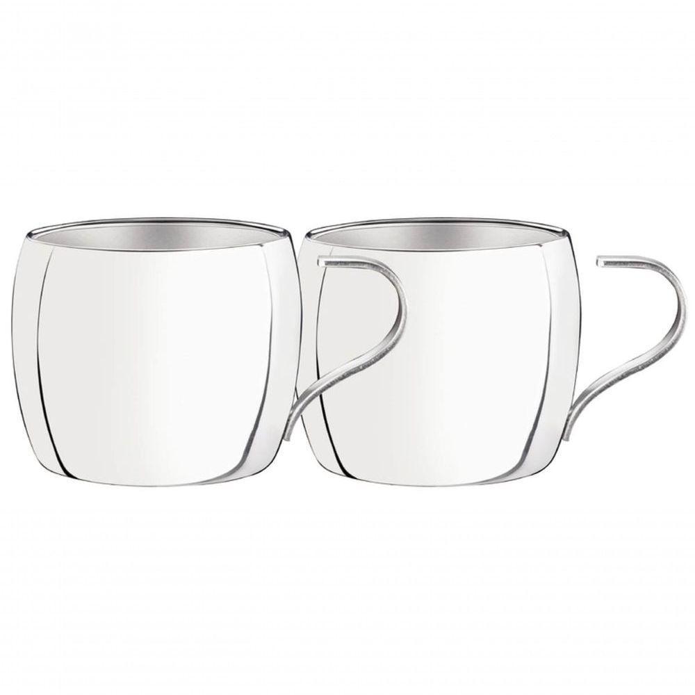 Jogo De Xícaras Tramontina Para Chá E Capuccino Aço Inox 2 Peças - 1