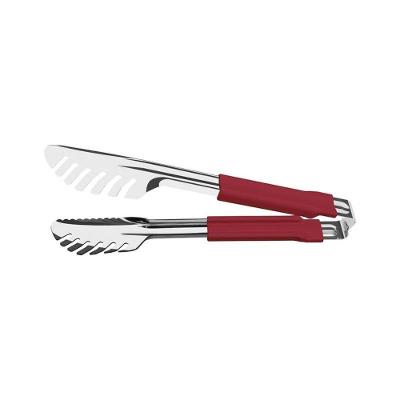 Pegador Tramontina Utilitá Vermelho Em Aço Inox Com Cabo Emborrachado 24cm