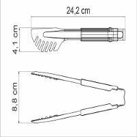 Pegador Tramontina Utilitá Vermelho Em Aço Inox Com Cabo Emborrachado 24cm - 5