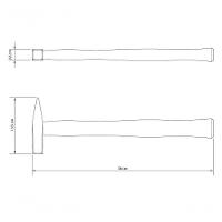 Martelo Pena Tramontina Master Basic 1000g Com Cabo Em Madeira Envernizada - 4