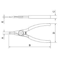 Alicate Para Anéis Externo Reto 5" Tramontina Pro - 2