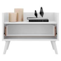 Gabinete Balcão Banheiro 80 Cm C/ Pés Retrô Branco - 7