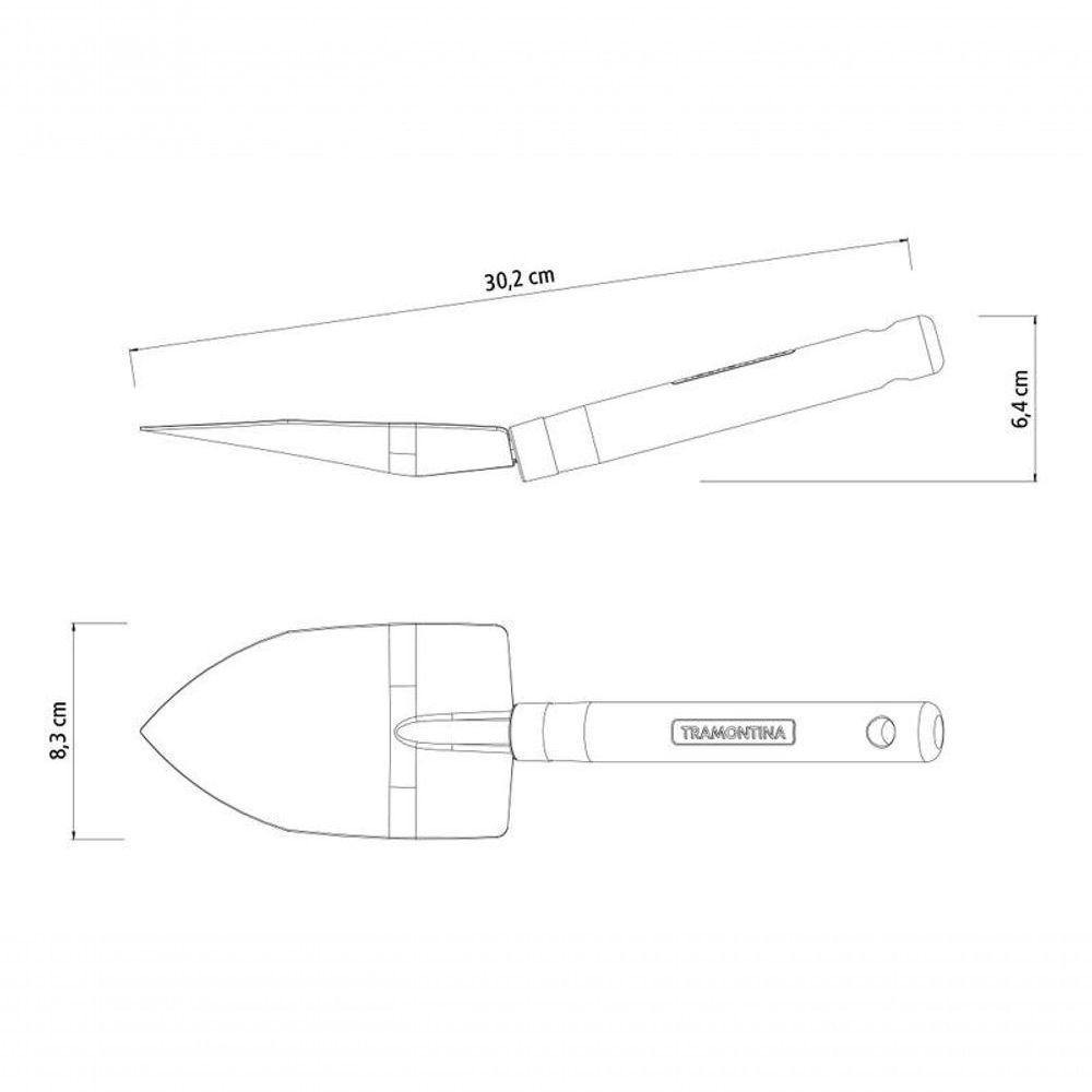 Pazinha Larga Para Jardinagem Tramontina Em Aço Com Cabo De Madeira - 4