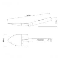 Pazinha Larga Para Jardinagem Tramontina Em Aço Com Cabo De Madeira - 4