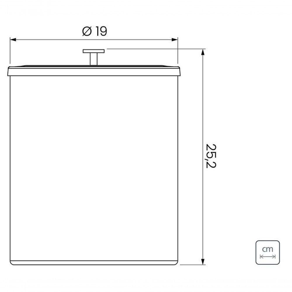 Lixeira Tramontina útil Em Aço Inox Acabamento Escovado Com Revestimento Rose Matte 5 Litros - 3
