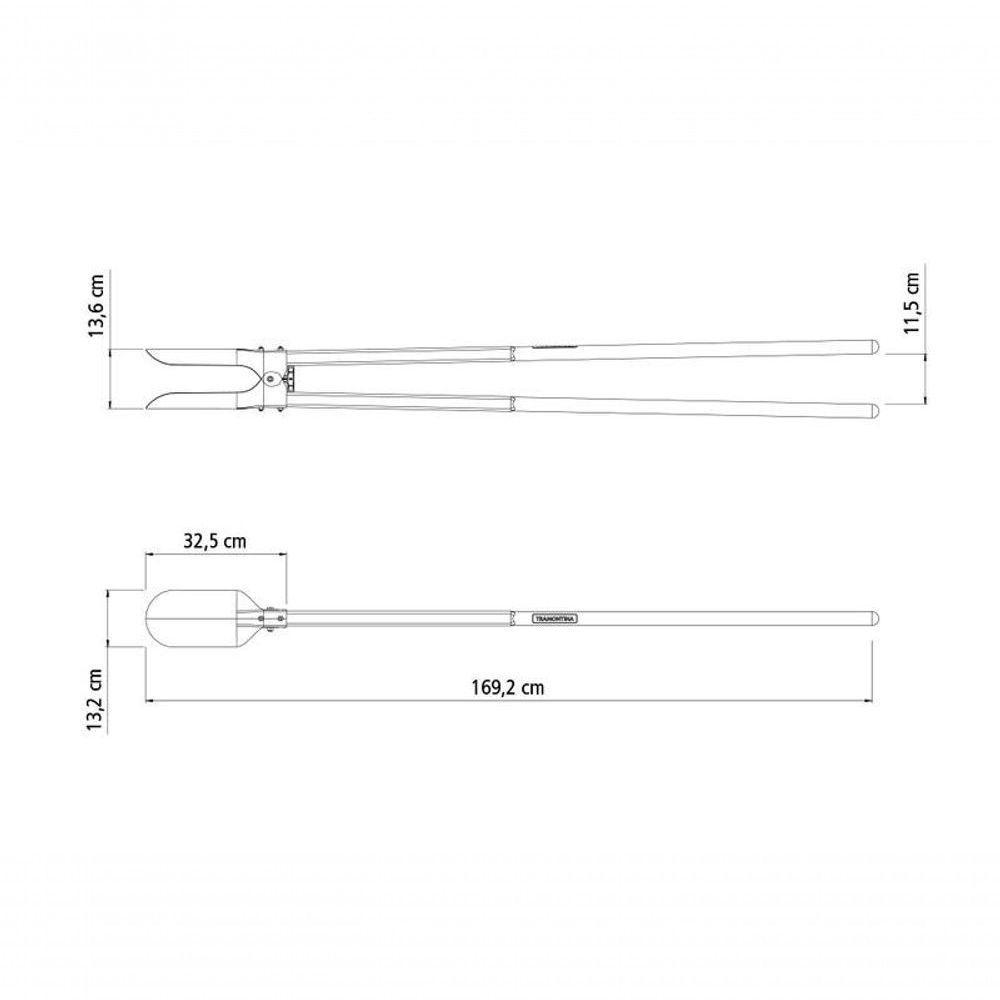 Cavadeira Tramontina Articulada Com Cabos De Madeira 145cm E Batente - 5