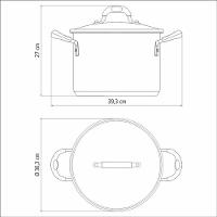 Caldeirão Tramontina Astro Silicone 28cm Em Aço Inox Com Tampa De Vidro - 7