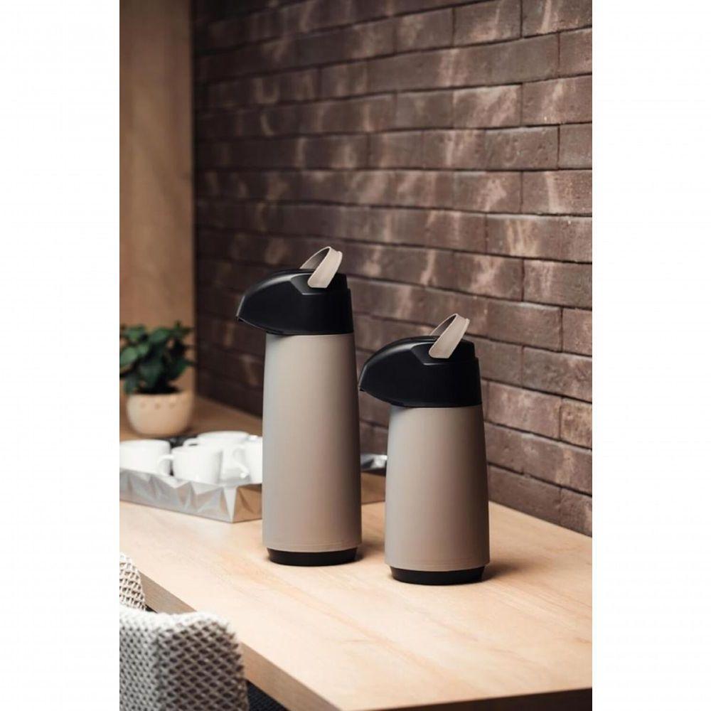 Garrafa Térmica Tramontina Exata Bege Com Ampola De Vidro 1 Litro - 3