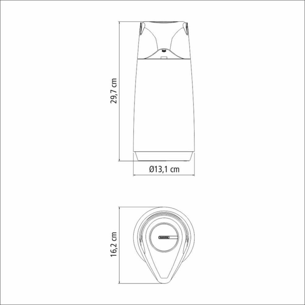 Garrafa Térmica Tramontina Exata Bege Com Ampola De Vidro 1 Litro - 5