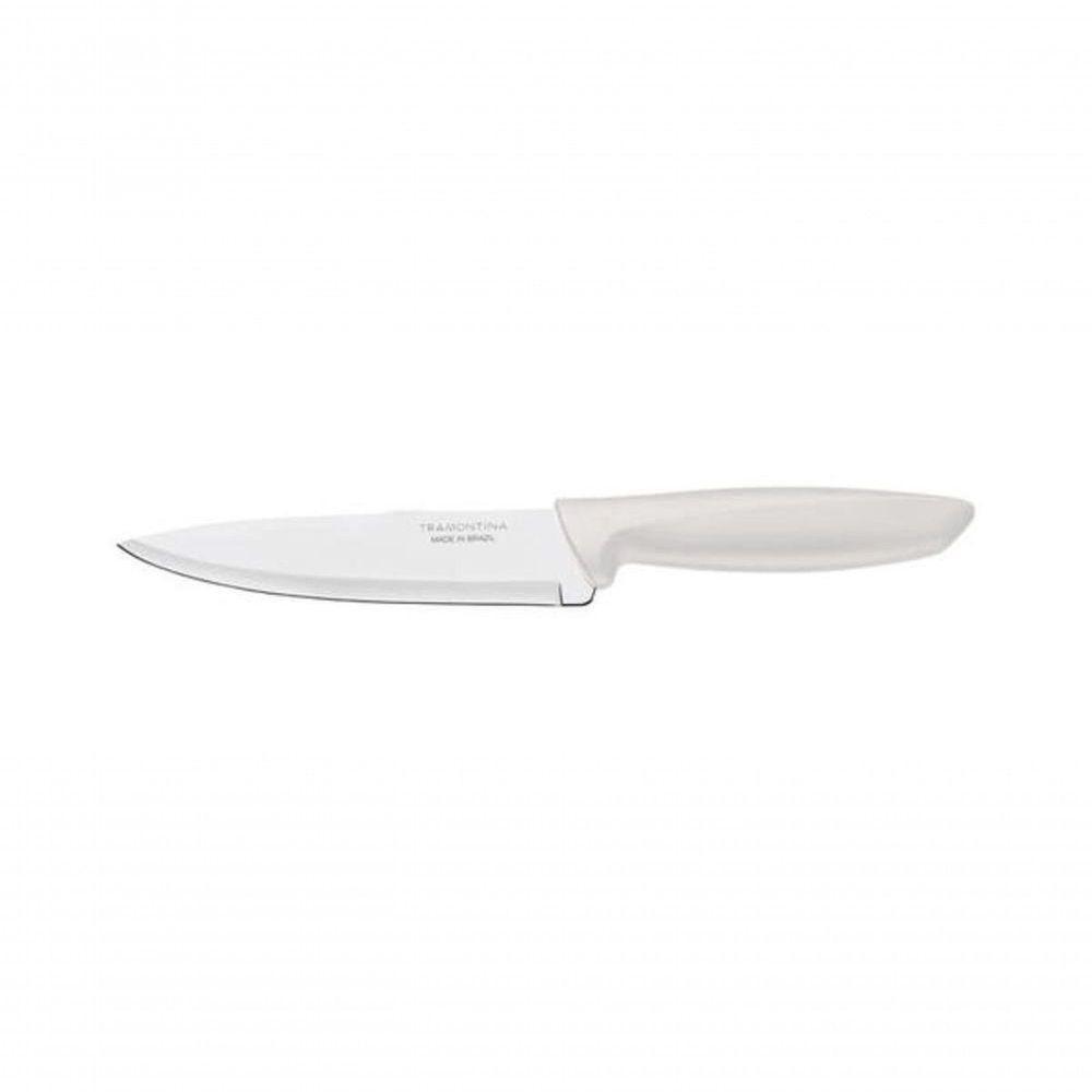 Faca Chef Tramontina Plenus 6" Aço Inox Cabo Off White - 1