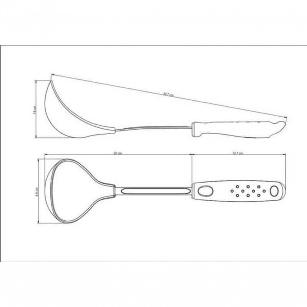 Concha Tramontina Utilitá Em Nylon Cabo Preto - 2