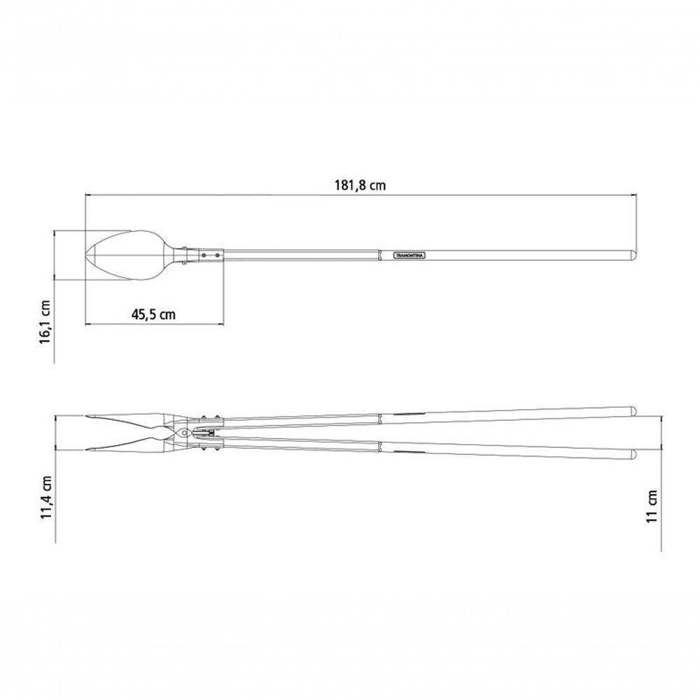Cavadeira Articulada Leve Tramontina Com Cabo De Madeira 145cm E Batente Plástico - 4