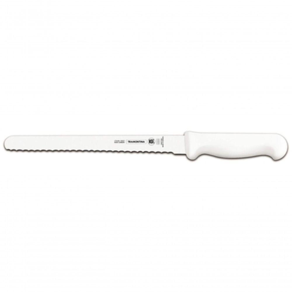 Faca Para Fiambres Tramontina Profissional Com Lâmina De Aço Inox E Cabo Em Polipropileno Branco 12 - 1
