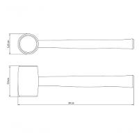 Martelo De Borracha Tramontina Master 225g Com Cabo De Madeira Modelo Americano - 2