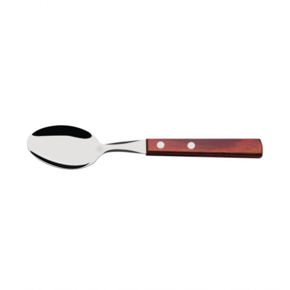 Colher Sobremesa Tramontina Polywood Vermelho Inox - 1