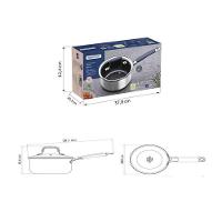 Panela Tramontina Romagna Aço Inox E Alumínio 18cm Com Revestimento Cerâmico Black Stone