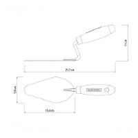 Colher De Pedreiro Tramontina Em Aço Com Cabo De Madeira 6 - 3