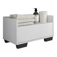 Gabinete Armário Banheiro 80Cm Multimóveis V5001 Branco/Preto Branco/Preto - 1