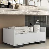 Gabinete Armário Banheiro 80Cm Multimóveis V5001 Branco/Preto Branco/Preto - 7