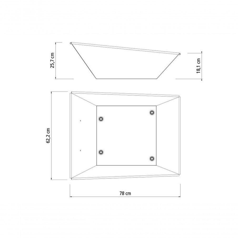 Caçamba Reforçada Tramontina Em Aço Cinza 65 Litros - 3