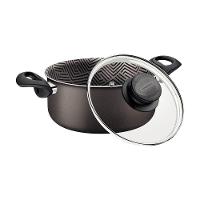 Caçarola Tramontina Paris 24cm Em Alumínio Com Revestimento Antiaderente Com Tampa De Vidro Chumbo - 3