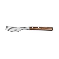 Garfo De Mesa Tramontina Inox Cabo Polywood Castanho - 1