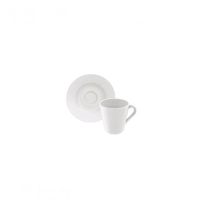 Conjunto Xícara E Pires De Café Tramontina Leonora Em Porcelana 70ml 2 Peças