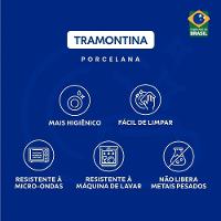 Conjunto Xícara E Pires De Café Tramontina Leonora Em Porcelana 70ml 2 Peças - 2