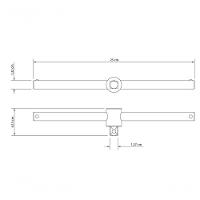 Cabo T Usinado 10" Encaixe 1-2" Tramontina Master Aço Cromo Vanádio Cromado - 3