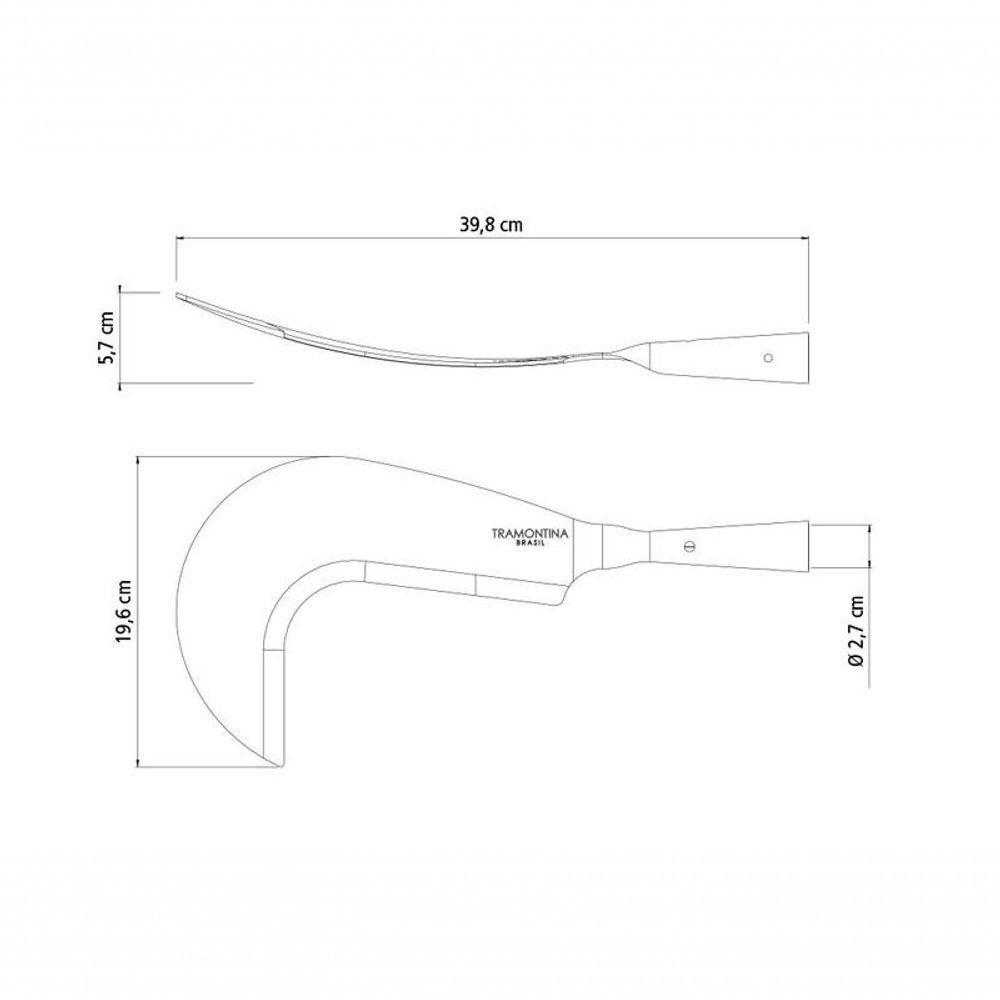 Foice Haiti Tramontina Em Aço Sem Cabo - 2