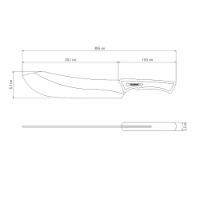 Faca Para Carne Tramontina Black 10 Com Cabo De Madeira Natural - 4