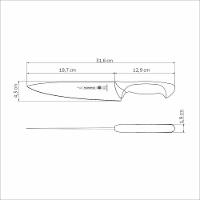 Faca Utility Tramontina Premium Com Lâmina Em Aço Inox E Cabo De Polipropileno Branco 8 - 3