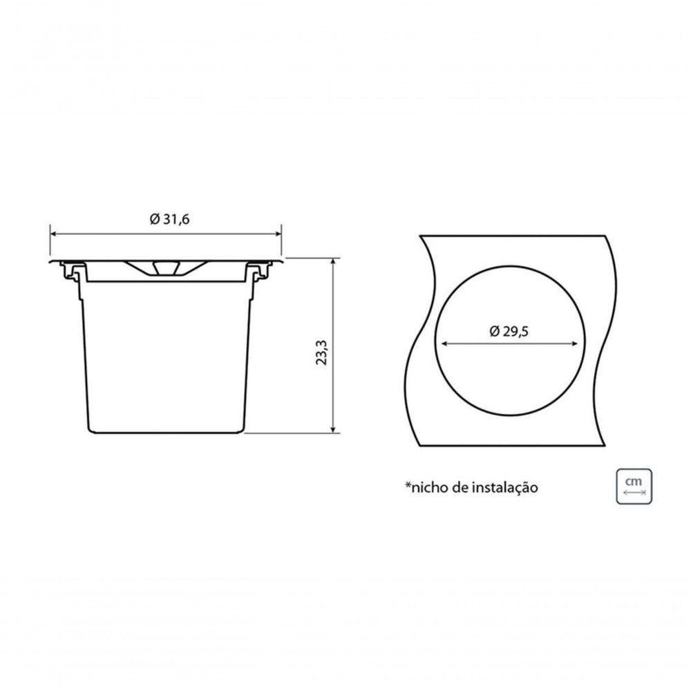 Lixeira De Embutir Tramontina Clean Round Em Aço Inox Com Balde Plástico 8 L - 5