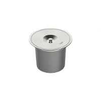 Lixeira De Embutir Tramontina Clean Round Em Aço Inox Com Balde Plástico 8 L - 1