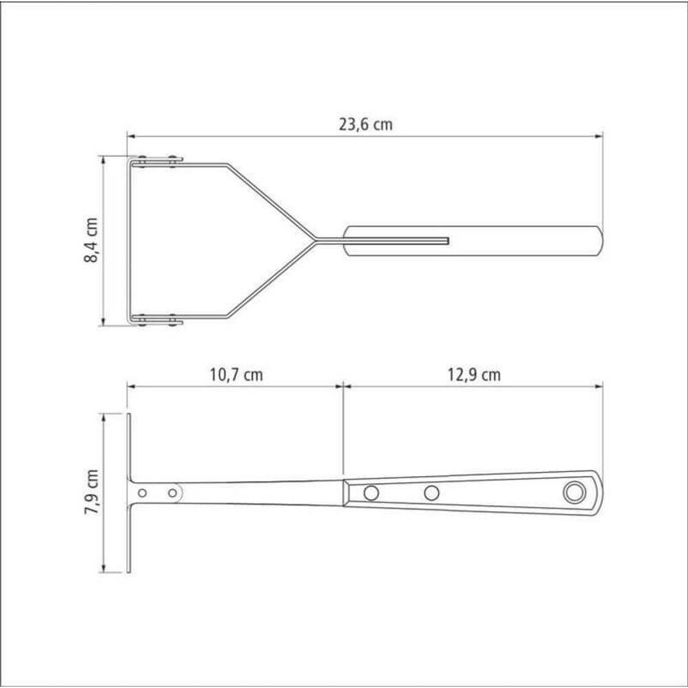 Amassador De Batatas Tramontina Polywood Castanho - 3