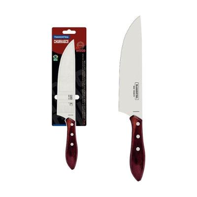 Faca Para Carne Tramontina Em Aço Inox E Cabo Polywood Vermelho 8