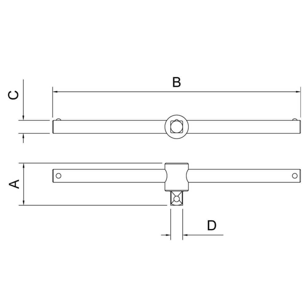 Cabo T Em Aço Cromo Vanádio 8" Encaixe 3-8" Tramontina Pro - 2