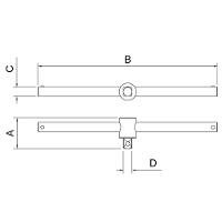 Cabo T Em Aço Cromo Vanádio 8" Encaixe 3-8" Tramontina Pro - 2