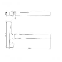 Martelo Pedreiro Tramontina Master 500g Com Cabo Em Madeira Envernizada - 2