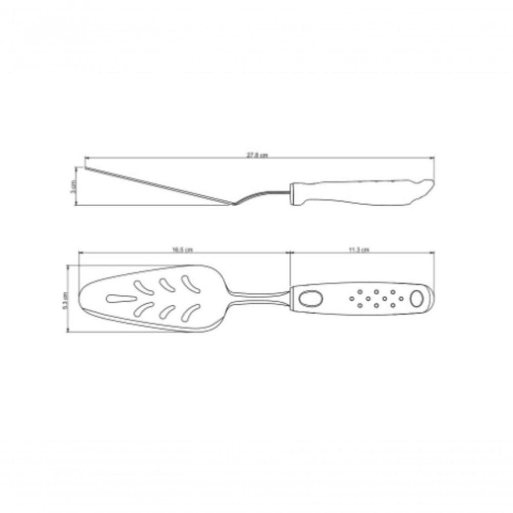 Espátula Para Bolo Tramontina Utilitá Em Aço Inox Branca - 3