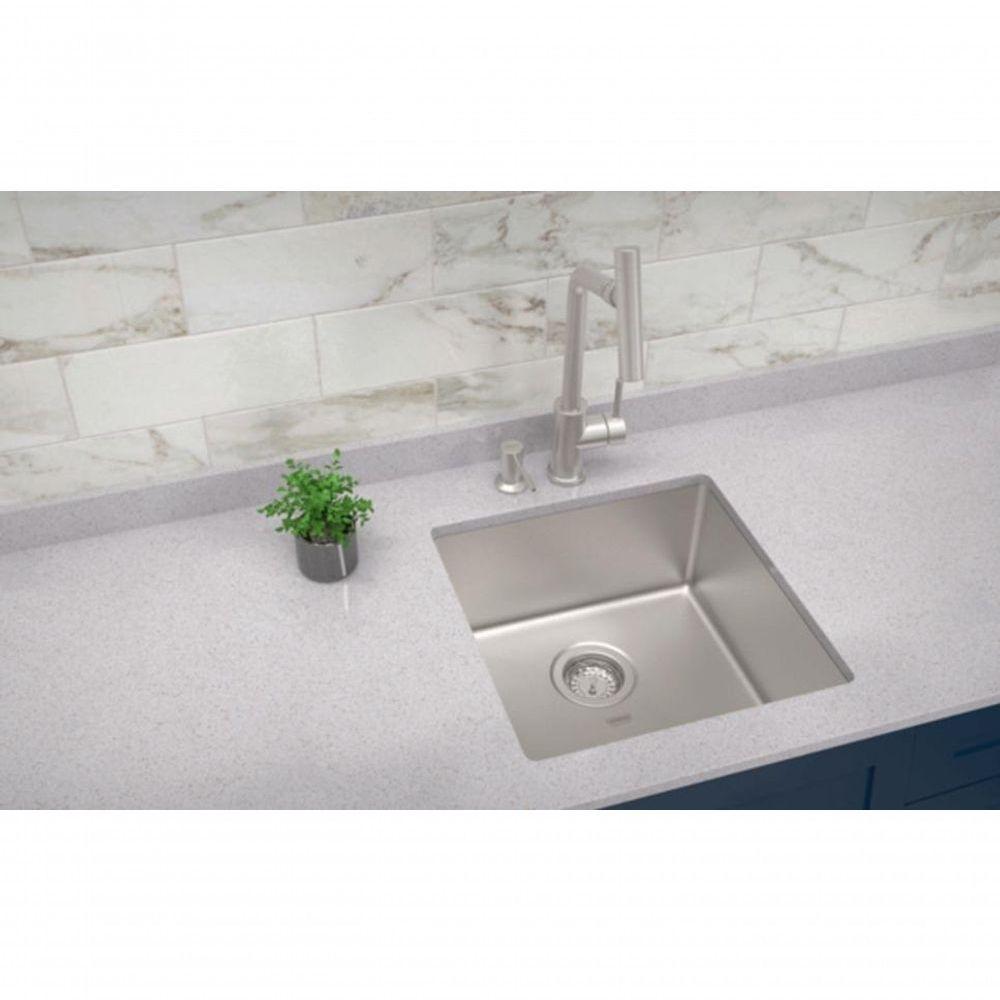 Cuba De Embutir Tramontina Design Collection Quadrum 40 U Em Inox Acabamento Acetinado 40x40 Cm - 2