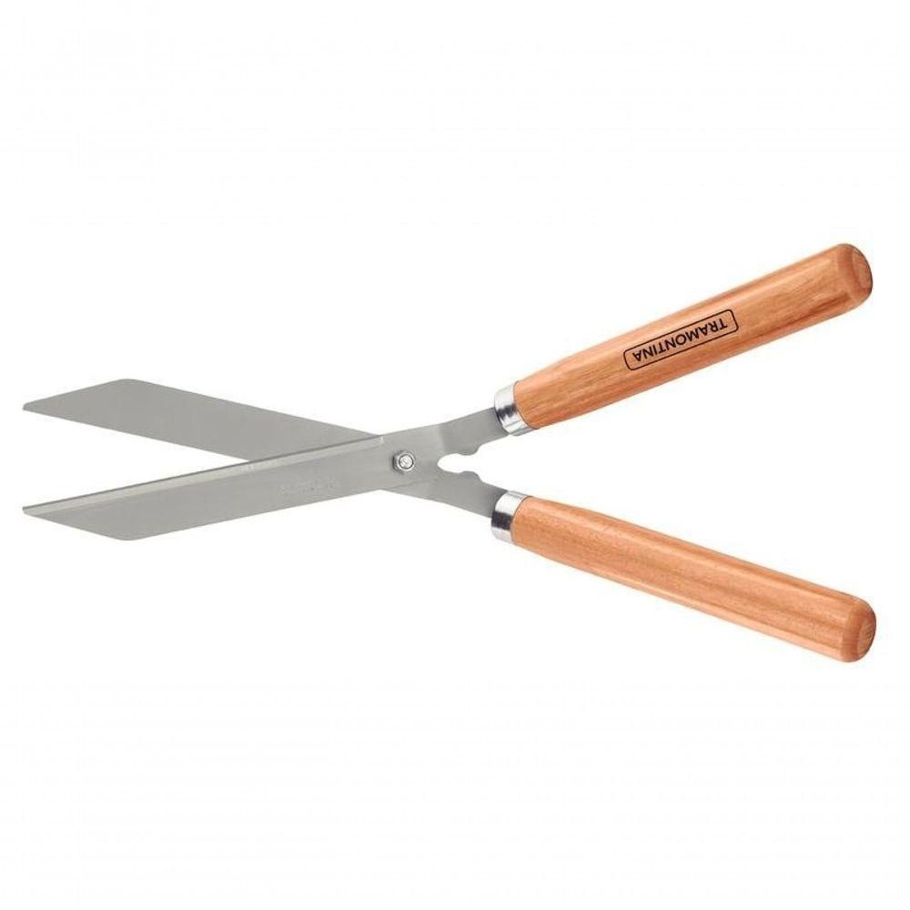 Tesoura Para Cerca Viva E Grama Tramontina Com Cabo De Madeira - 1